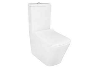 Унитаз Azario Quadro торнадо с сиденьем микролифт 605х380х845мм AZ-2175 UQ1