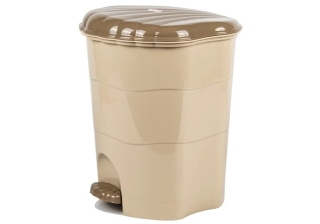 Ведро для мусора 11л. с педалью латте/капучино Виолет 204821