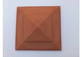 Крышка на столб пирамида 455х570мм., (красно-коричневая 01)