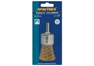 Кордщетка для дрели ПРАКТИКА 30мм кистеобразная мягкая 773-446