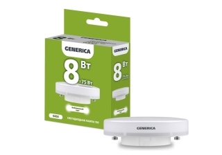 Лампа св/д IEK GX53 таблетка 8Вт 4000К 800Лм GENERICA