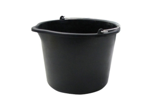 Ведро строительное, пластм. черное 20 литров Бибер /65104/