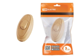 Выключатель для бра сосна 6А 250В TDM