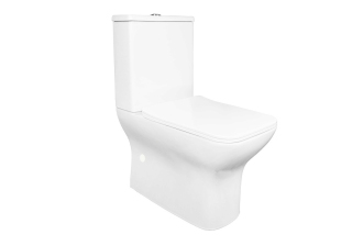 Унитаз-компакт Azario Fresco напольный, безободковый, с быстросъемным сиденьем микролифт AZ-8302