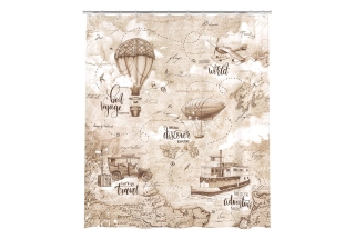 Штора для ванной Valiant Travelling Retro, 180 x 180 см, полиэстер 226507