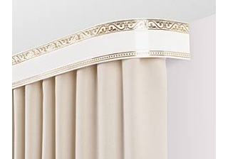 Карниз Монарх с поворот.2.0м белый глянец