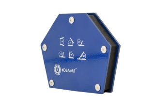 Угольник магнитный КОБАЛЬТ 95 х 48мм,  на 6 углов (30, 45, 60, 75, 90, 135) магнит до 11кг 790-069