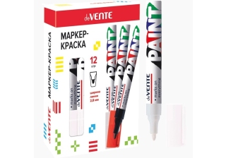 Маркер-краска deVENTE 2мм, черный, перманентный, пулевидный 5043401
