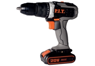 Дрель акк. P.I.T. PSR 20-С2 (18В, 2х2АчLi-lon, 2 скор., 60Нm, удар. патрон)