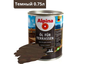 Лак акриловый Альпина Oel fuer Terrassen Dunkel темный 0.75л. Масло для террас