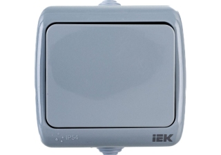 Выключатель 1кл о/у серый 10А IP54 ВС-20-1-0-A AQUATIC IEK