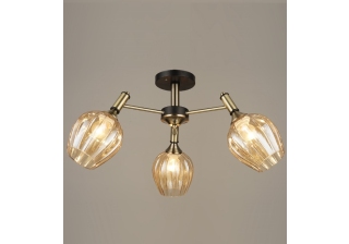 Люстра 3624/3 черный+бронза