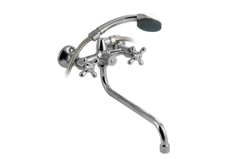 Cмеситель в ванну MAYFAIR длинный излив керамика с переключением щелчок  (87138)