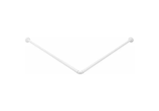 Карниз для ванной угловой 260см с кольцами белый Виолет 213032