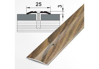 Профиль стыкоперекрывающий ПС 01 (шир-25мм).R170 дуб венеция, L-1,35м   Лука