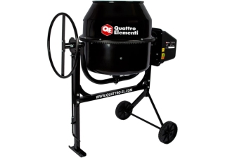 Бетоносмеситель QUATTRO ELEMENTI Terra 120 (550Вт,120л,27об/мин,замес 40л. чугун.венец) 917-957