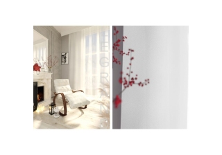 Тюль Канвас 300х280 с утяжелителем белый