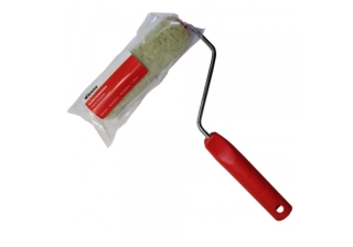 Валик зеленый Синтекс с ручкой 30х150мм. ворс 12мм, бюгель 6мм DERZHI 