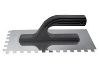 Гладилка 130х280мм. нержавеющая зубчатая 8мм. BIBER /35314/