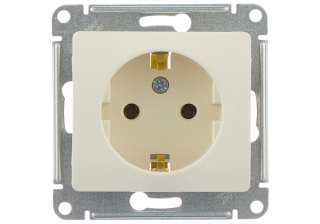 Розетка 1гн с 3/К с/у крем механизм 16А Glossa Schneider Electric GSL000243