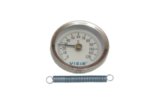 Термометр накладной с пружиной 120 С 