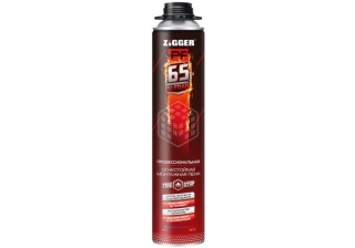 Пена монтажная ZIGGER FIRESTOP ПРОФИ огнестойкая, выход до 65л. 750мл
