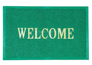 Коврик 40х60см. Spongy Welcome зеленый  SUNSTEP /38-435/