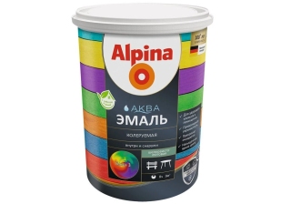 Лак ВД Альпина Аква для дерева шелковисто-матовый колеруемый 0.864л.