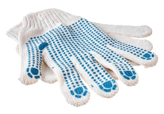 Перчатки трикотажные с ПВХ точкой 7класс  /67703, 67702/ Сибртех