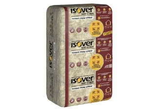 Утеплитель ИЗОВЕР плита Теплые стены Стронг (1000х610х50мм 10шт) 6м.кв, Плотность-15кг/м.куб