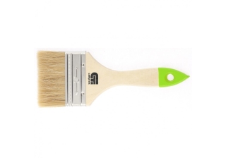 Кисть плоская 75мм., натуральная щетина, деревянная ручка /82265/ СИБРТЕХ
