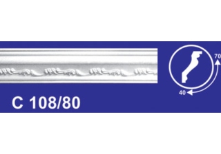 Плинтус потол. 108 WE/45 С Wikibau  (40*70) 2м.