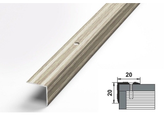 Профиль угловой наружний 20х20 ПУ 05.105 дуб артик, L-0.9м,  Лука