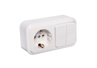 Блок 2кл + 1гн с 3/К о/у белый IP20 Пралеска Беларусь