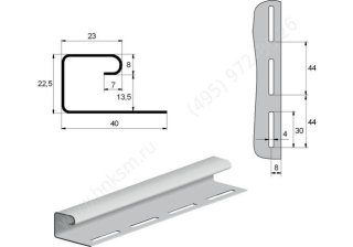 Профиль J GL 3,00м голубой(51)