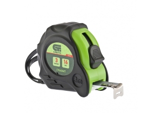 Рулетка Графит 3м х 16мм обрезиненный корпус, амортизатор /32530/ СИБРТЕХ