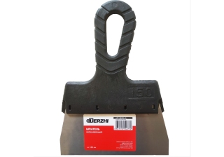 Шпатель из нержавеющей стали, 150мм., фасадн., пласт. ручка DERZHI  86001-15
