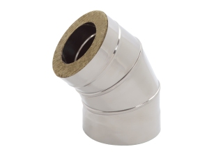 Сэндвич-отвод нерж.+нерж. (1,0мм.+0,5мм.) 135* D115х200, Alsi 439/439,  удл.=60мм.