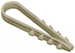 Дюбель-хомут (нейлон) 11-18 круглый белый (100шт/упак)