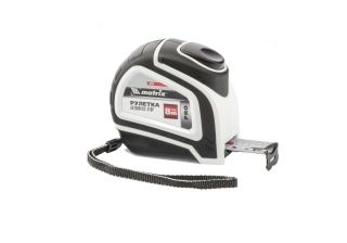 Рулетка Autostop. 8 мх25мм, двухкомпонентный корпус, автоматическая фиксация, PRO /32553/ MATRIX