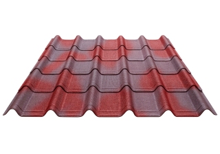 Черепица Ондувилла красная 3D (1,06х0,40м) /0,31м2 полезной площади/