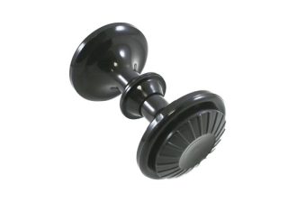 Ручка кнопка (пластик, черная) РК-1 Ромашка Аллюр 508