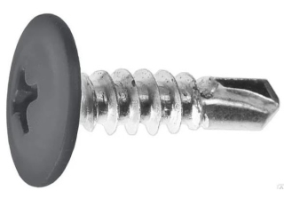 Саморез с пресс-шайбой (сверло) 4,2х16  RAL 7024