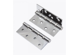 Петля стальн. RENZ 100*75*2,5, 4 подш, б/колп., хром блестящий  арт: IN100-4BB FH CP 23-00000191