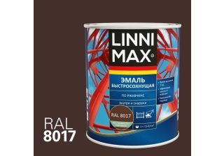 Грунт-эмаль быстросохнущая по ржавчине LINNIMAX RAL 8017 коричневая шелковисто-матовый 1.6л.