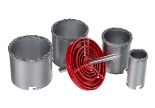 Набор коронок с твердосплавным зерном ПРАКТИКА Мастер 4шт. 33,53,68,73мм 910-270