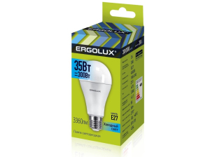 Лампа светодиодная «Ergolux» LED А70  35W, 300Вт (Е27) 4500К «ЛОН» (10/10/100шт)/14231/890592