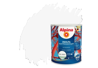 Грунт-эмаль быстросохнущая по ржавчине Альпина RAL 9003 белый 0.75л. Брест