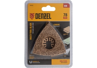 Насадка для МФИ шлиф. дельтовидная, НМ, по плитке и дереву, 78мм. /782323/  Denzel
