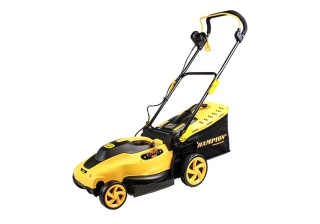 Газонокосилка эл. CHAMPION EM3815 (1,6 кВт пласт+ткань травосб. 45л  шир.380мм выс.20-70мм, 11,5кг)